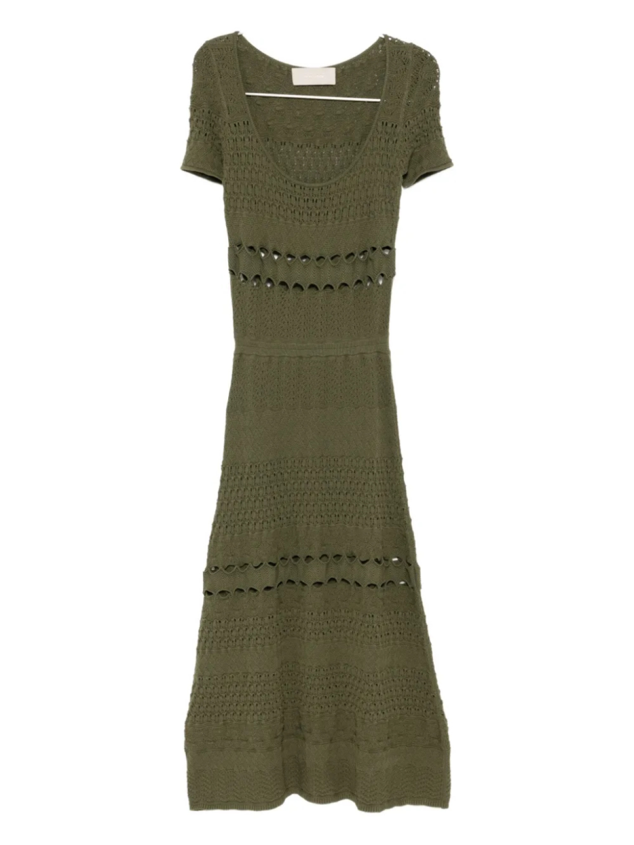 

Платье-миди Elie Saab с вырезом, зеленый