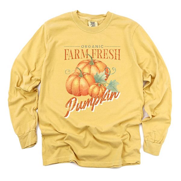 

Футболка с длинным рукавом Farm fresh pumpkin watercolor Simply Sage Market, Mustard