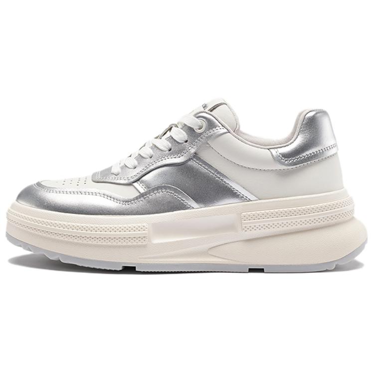 

LE SAUNDA Унисекс скейтерские кроссовки Silver+White SVL, цвет Silver+White SVL (Men's)