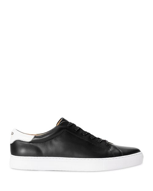 Мужские кожаные кроссовки из Джермейна Polo Ralph Lauren, цвет Black — фото 4