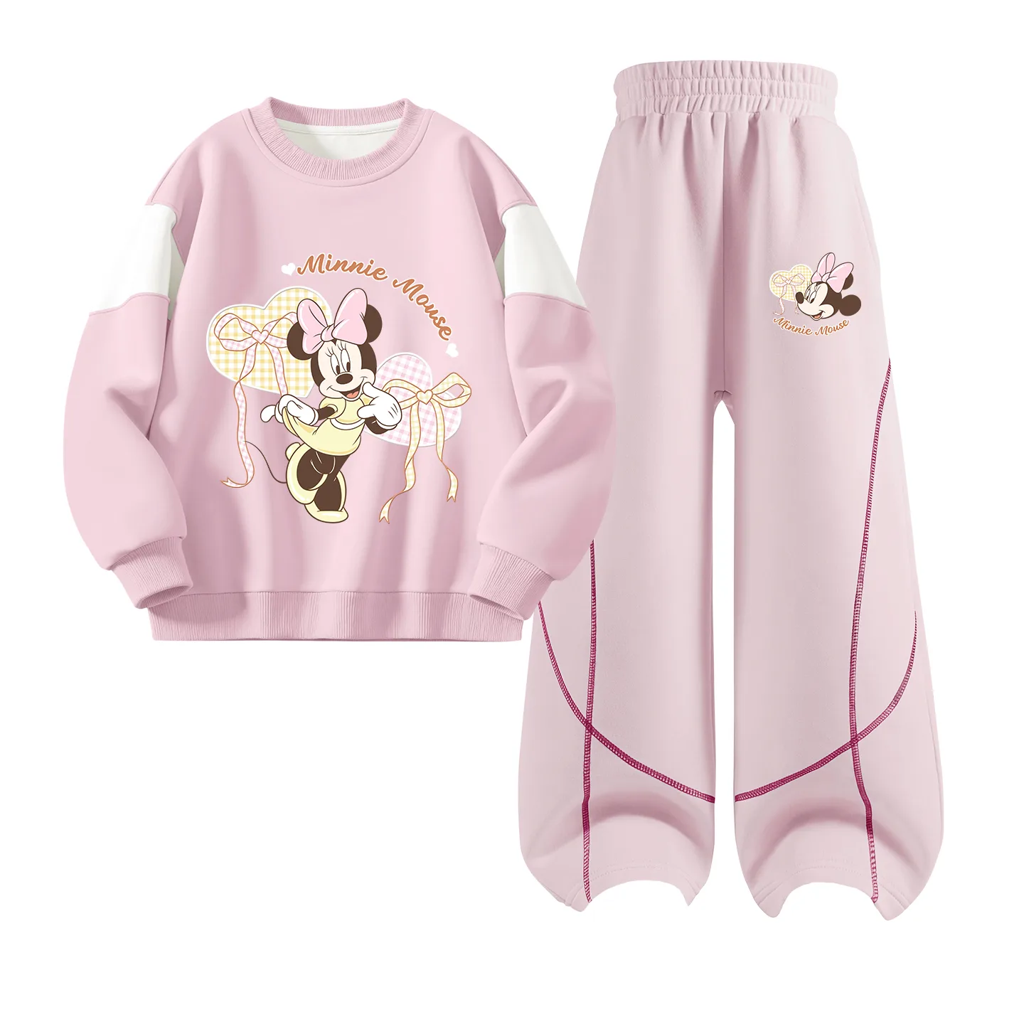 Детская повседневная спортивная футболка с круглым вырезом Disney, Di Xin Jie Ni Cherry Blossom Pink+Di Xin Jie Ni K Cherry Blossom Pink