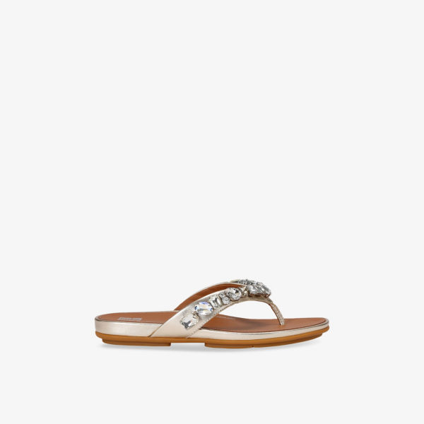 Сандалии Gracie Jewel Fitflop кожаные, золотой
