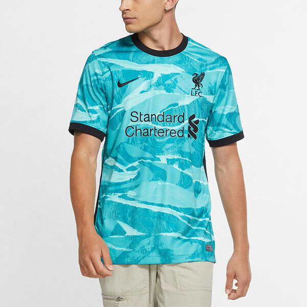 Футболка Liverpool 20 21 фан-выпуск выездная футболка Nike, зеленый — фото 3