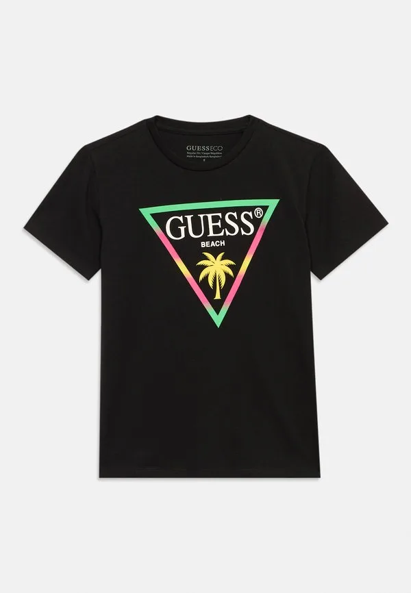 Детская футболка с принтом Guess, Jet Black — фото 3