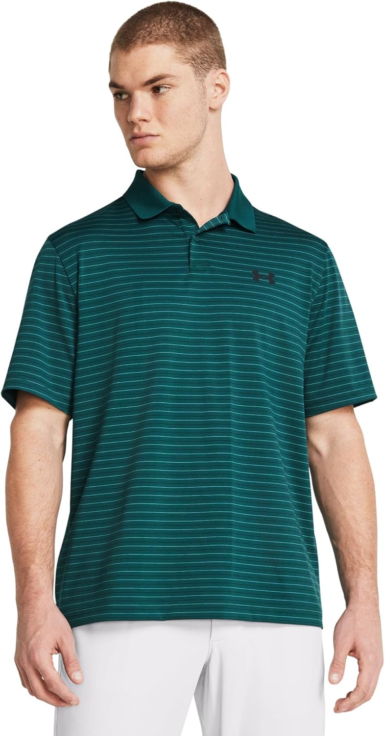 

Поло Under Armour Unisex-Adult Men's Ua Matchplay Stripe, Hydro Teal/Circuit Teal/Black