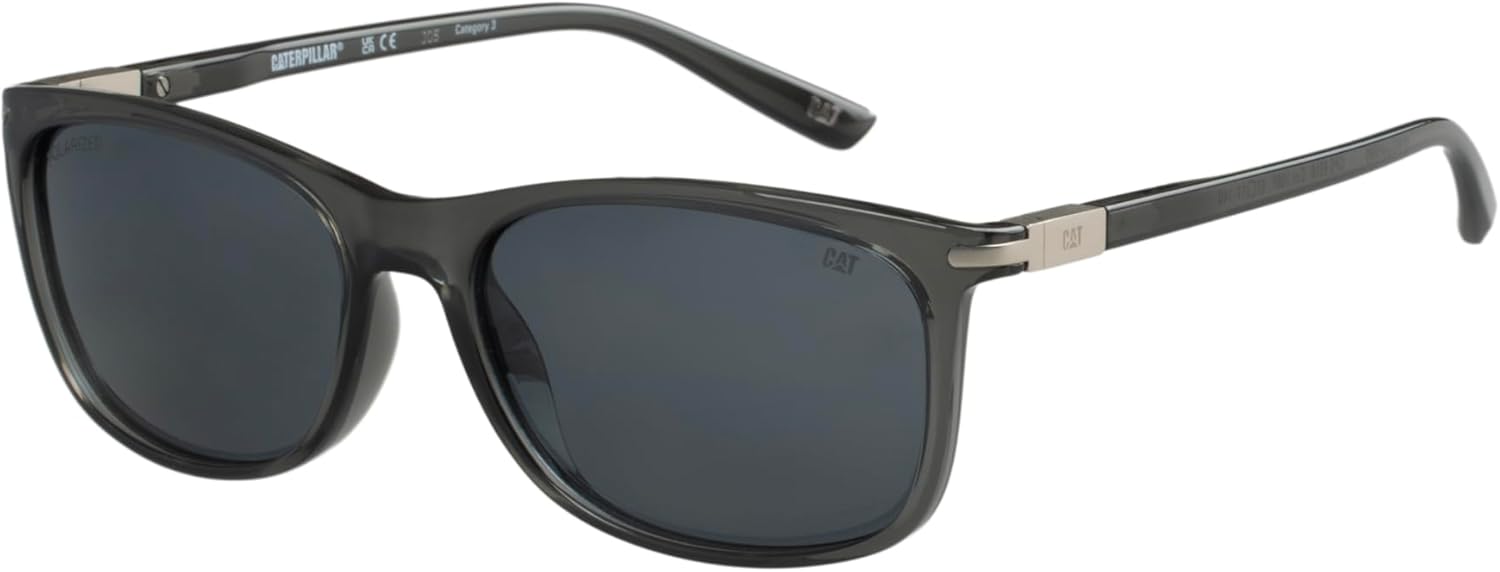 

CAT Precision 8510 мужские поляризованные квадратные солнцезащитные очки, Gloss Gray Crystal, 57 мм