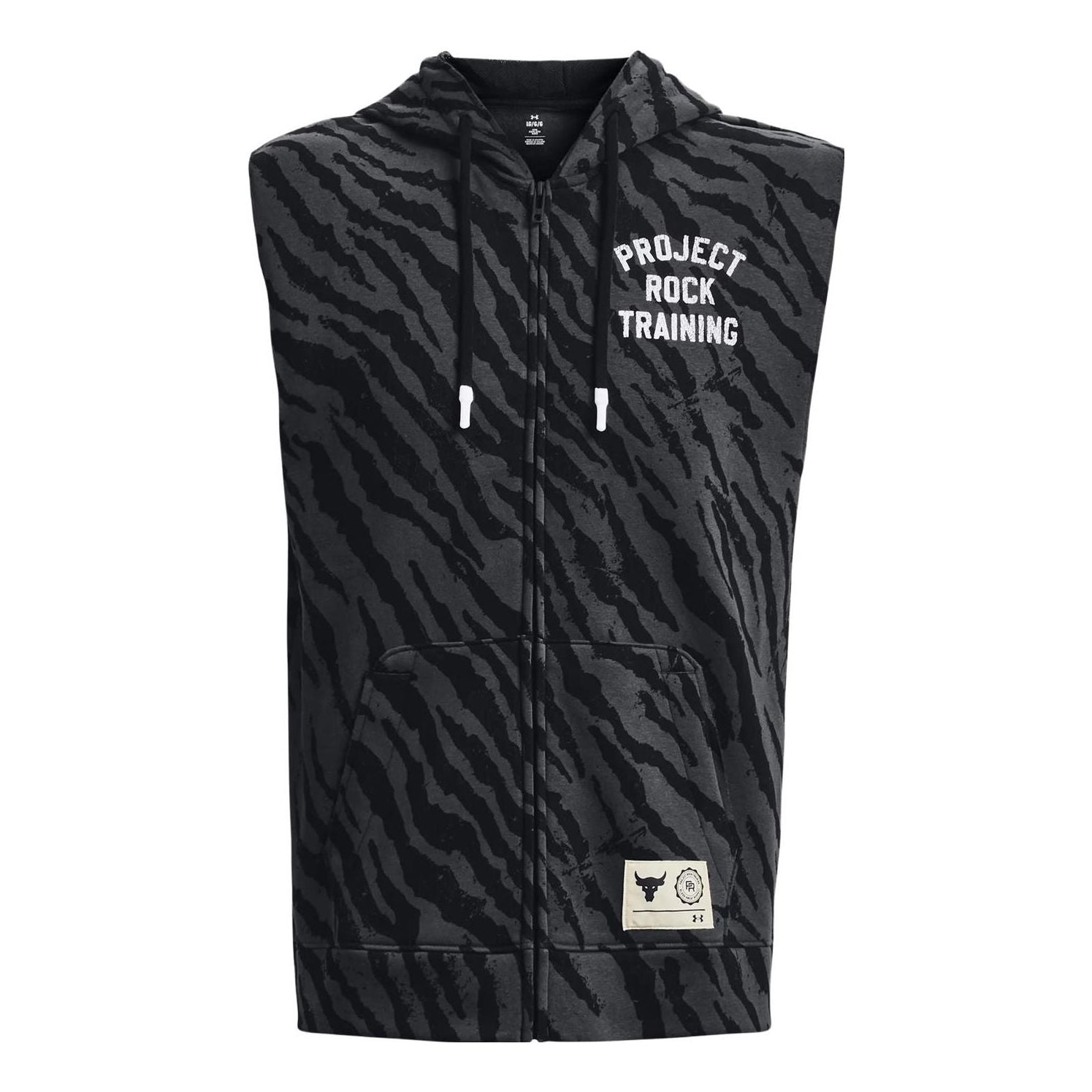 

Спортивный топ Under Armour Project Rock Rival Fleece Sleeveless Full Zip Top 'Black' 1377444-001, черный