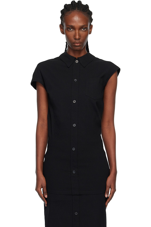 

Рубашка «Как торс, так и рубашка» Issey Miyake, черный