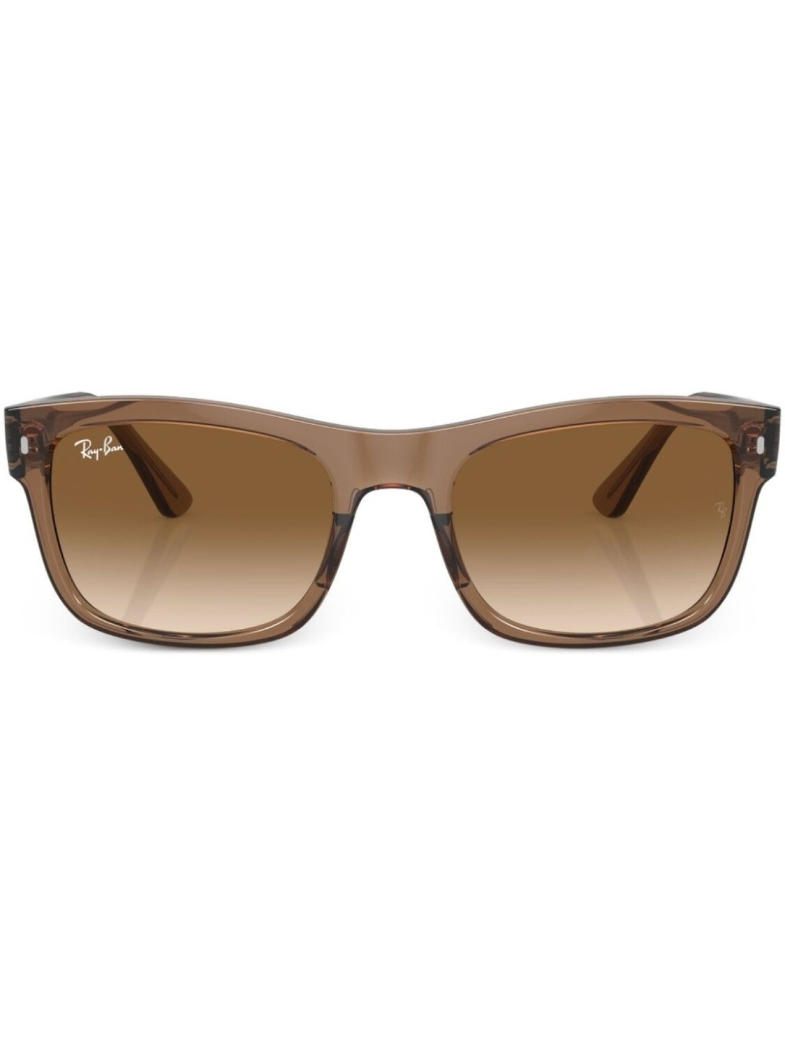 

Ray-Ban солнцезащитные очки в квадратной оправе с логотипом, коричневый
