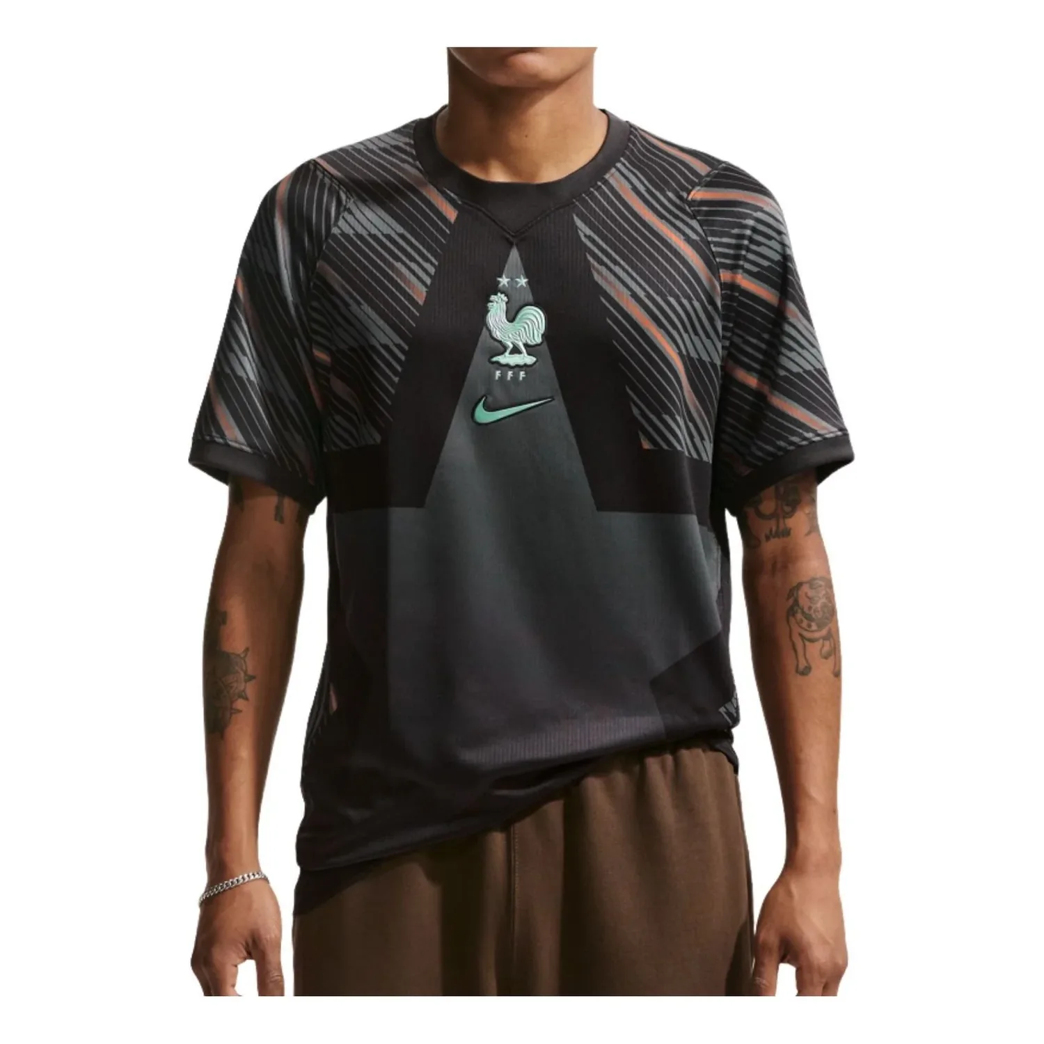 Вратарская футболка Nike FFF 2026 Stadium, реплика, цвет 'Black Medium Ash Monarch'