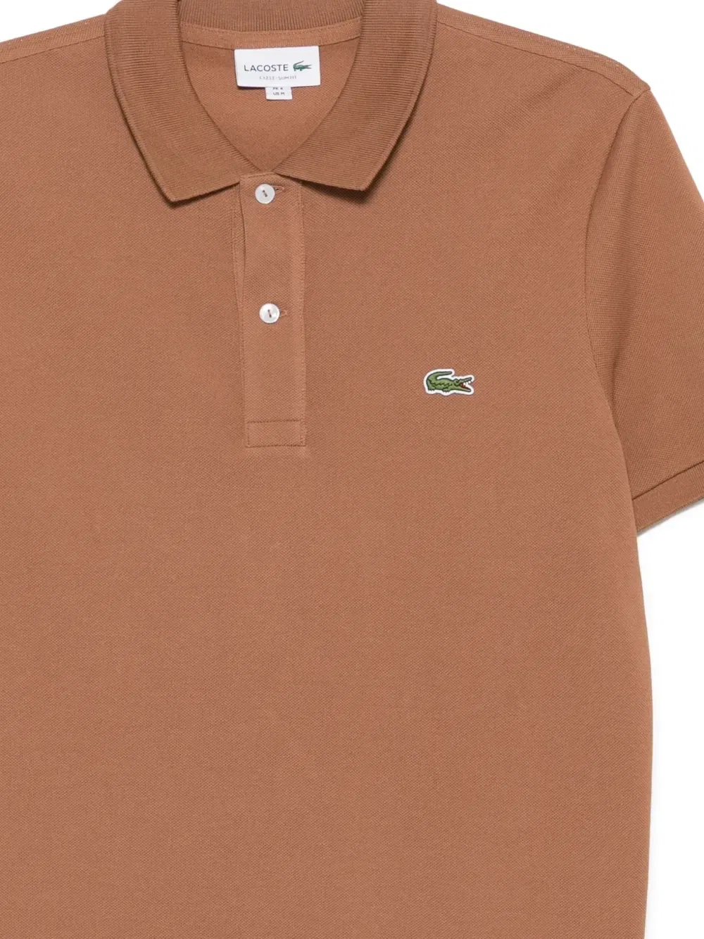 Рубашка поло облегающего кроя Lacoste, коричневый — фото 3