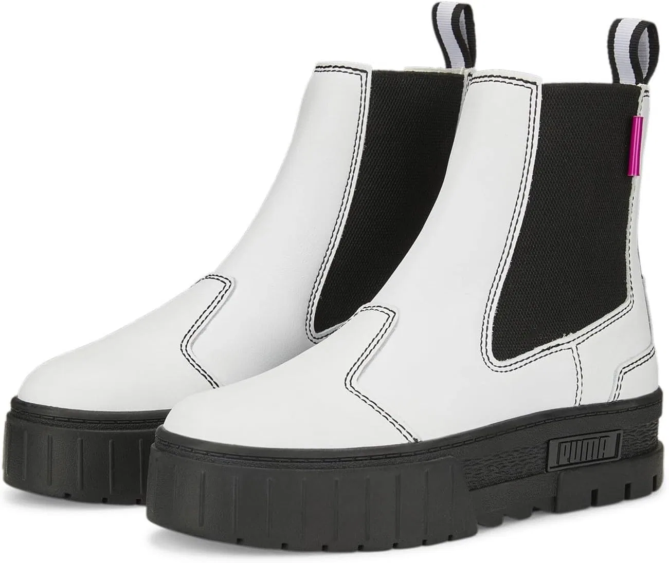 Женские кроссовки Mayze Chelsea Pop Wns Track Shoe PUMA, 2-White Black