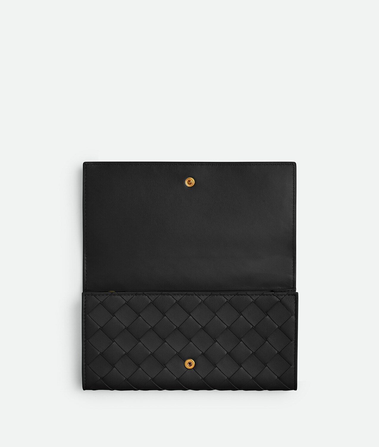 Intrecciato large flap wallet BOTTEGA VENETA, черный — фото 2