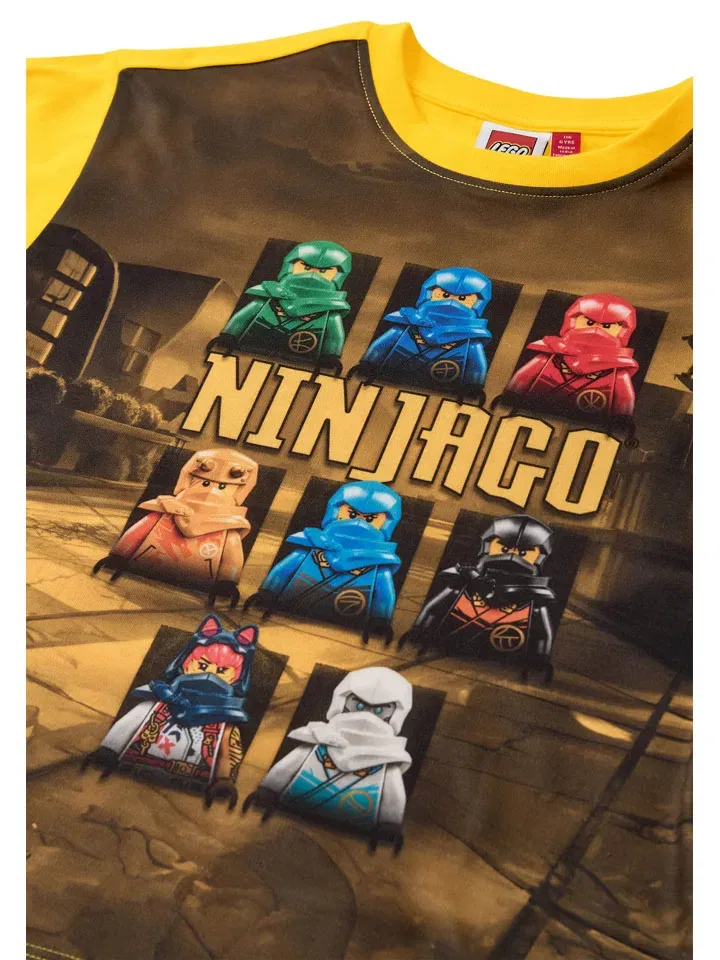 Футболка с принтом LEGO, коричневый/желтый/синий — фото 3