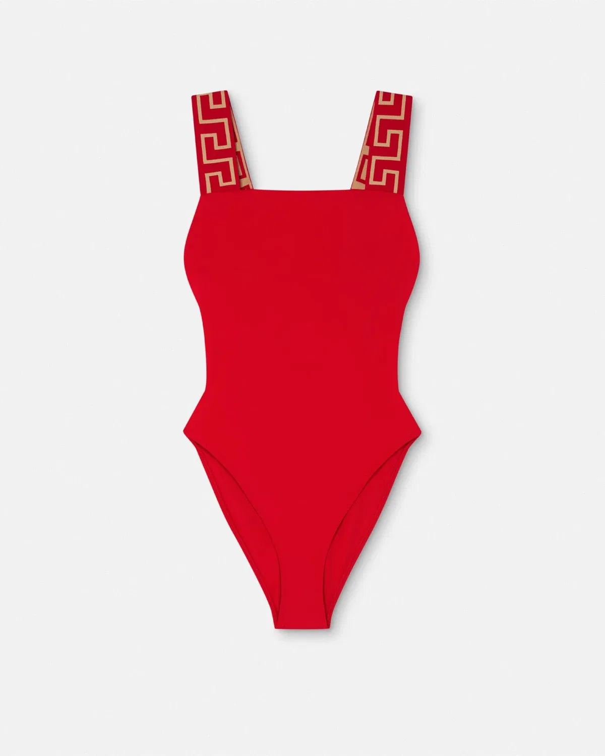 Слитный купальник с бордюром Greca VERSACE, красный