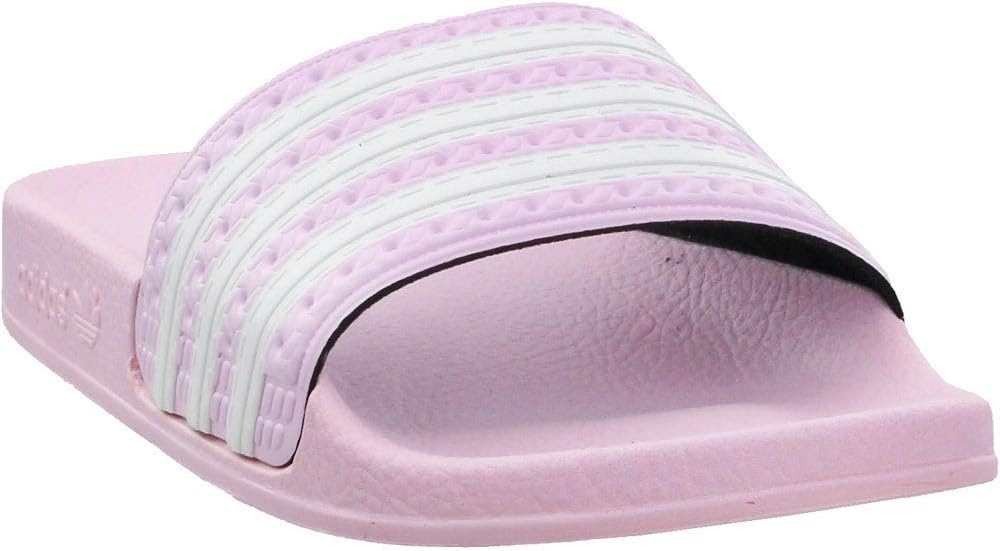 

Шлепанцы adidas унисекс-детские Adilette, белый/розовый