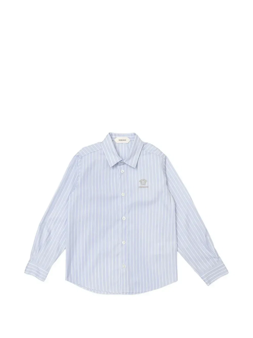 Рубашка в полоску Medusa Versace Kids, синий