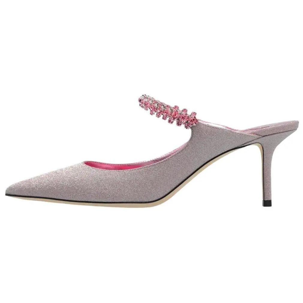 Jimmy Choo Сандалии Bing с закрытым носком, женские, 6,5 см, розовые