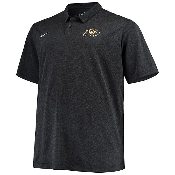 Мужская поло Colorado Buffaloes Big & Tall Performance в меланжевом черном цвете Nike — фото 3