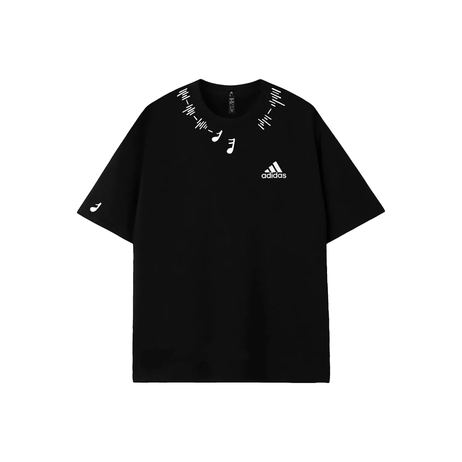 Футболка Adidas Black Crew Neck Thin Straight Fit