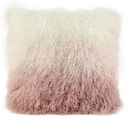 

Тибетская овечья подушка TOV Furniture, цвет Pink
