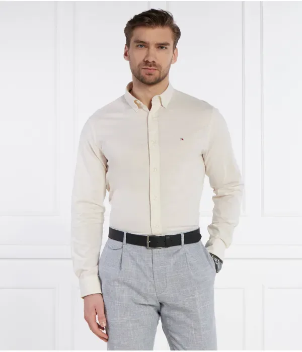 Футболка FLEX OXFORD RF 1985 года regular fit Tommy Hilfiger, экрю — фото 3
