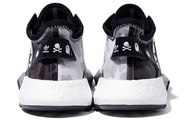 Кроссовки xa bathing ape x neighborhood pod s3.1 Adidas, черный — фото 4