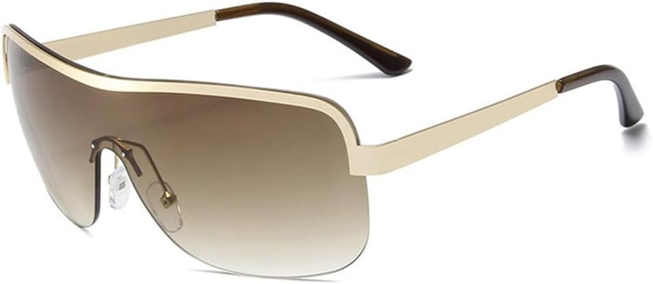 

Женские очки в стиле ретро, ​​уличные солнцезащитные очки, ветрозащитные модные солнцезащитные очки для активного отдыха, персонализированные очки в полуободковой оправе KTUCN, Gold