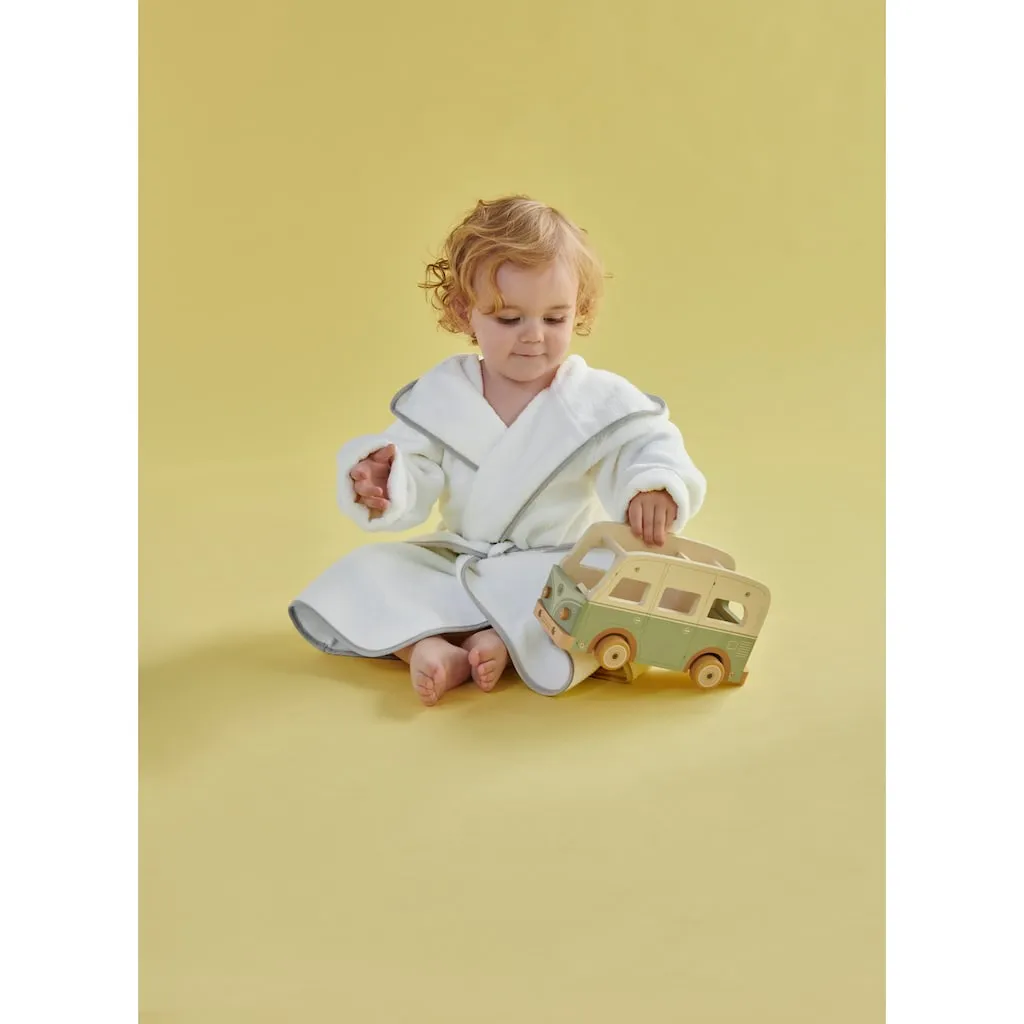 Халат Kinder , 1 шт., особенно уютный Christy, белый/серый — фото 4