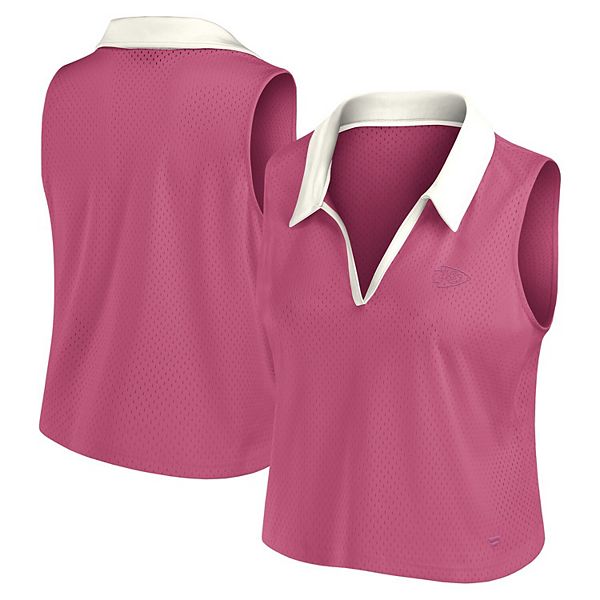 

Женский розовый топ-майка Kansas City Chiefs Studio Wellness с V-образным вырезом Fanatics