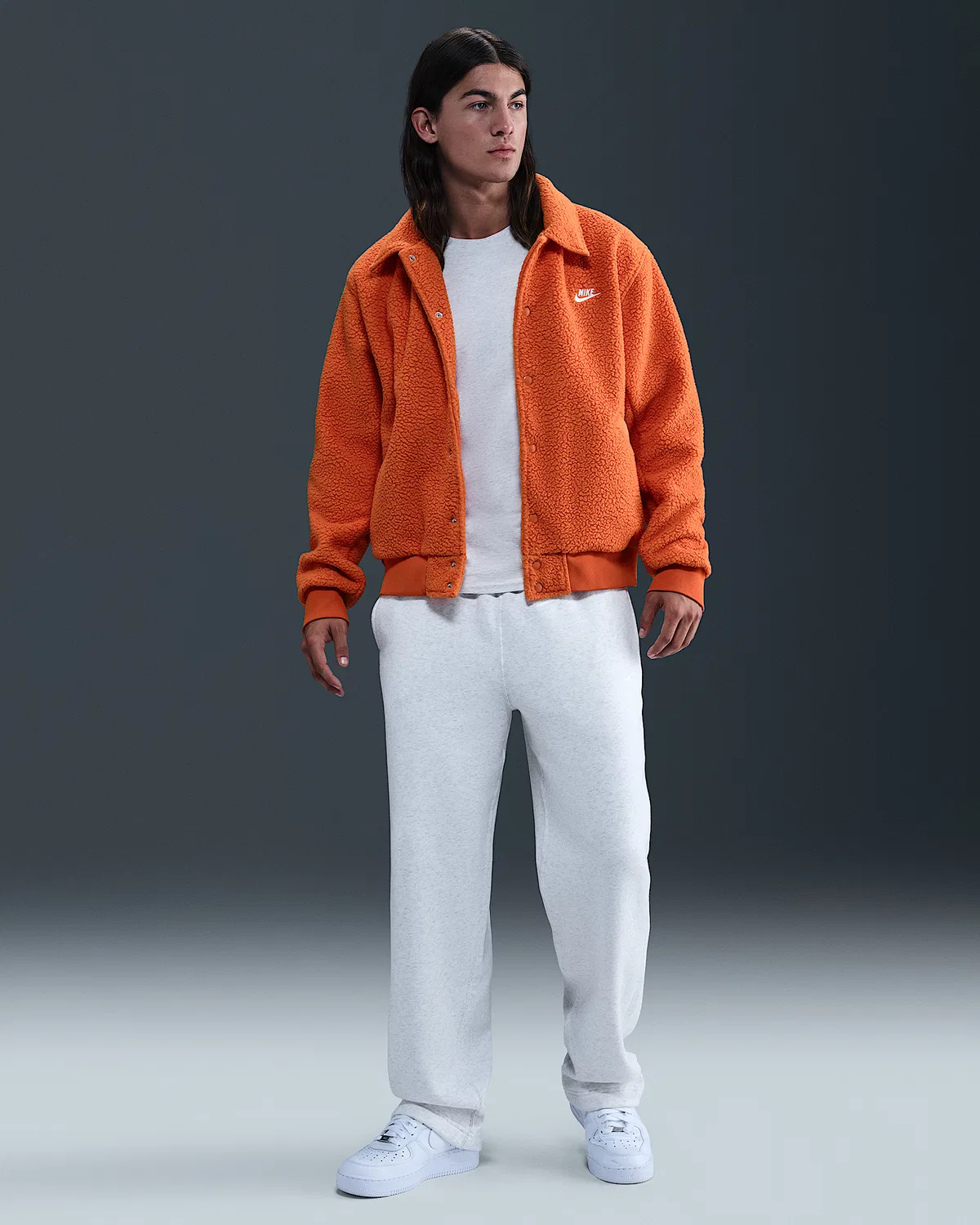 Мужские флисовые штаны Nike Sportswear Club, Birch Heather/White/White