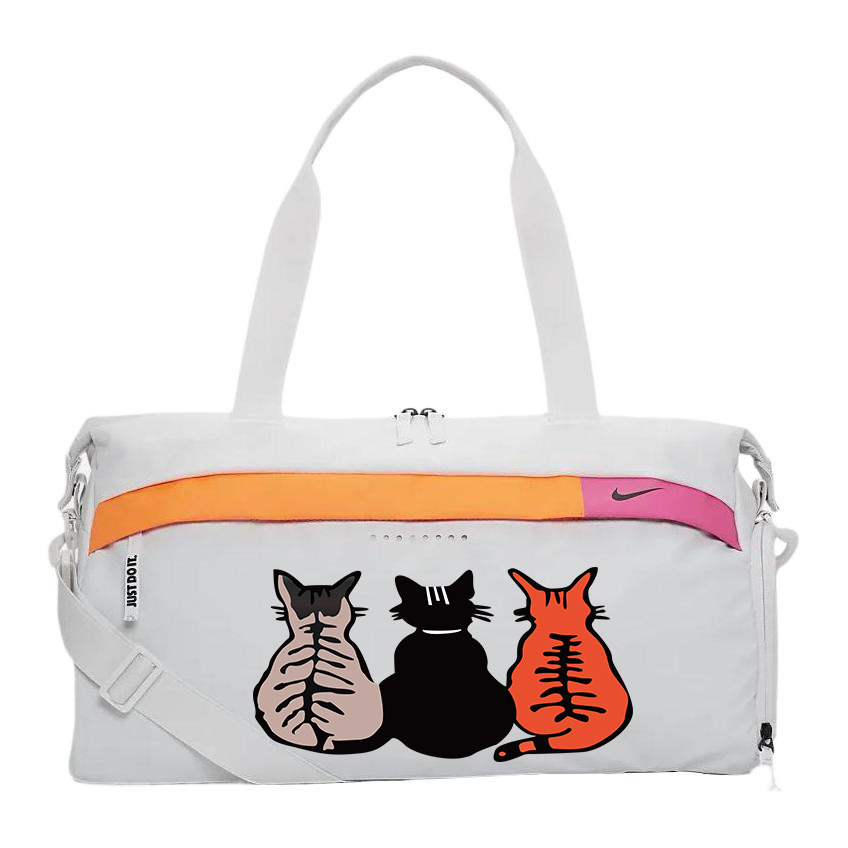 

Nike Полиэстеровый узорчатый наплечный рюкзак унисекс белый, Cat Silhouette