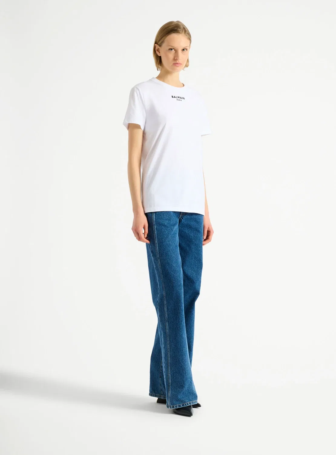 Футболка BALMAIN Paris с вышивкой, белый — фото 2