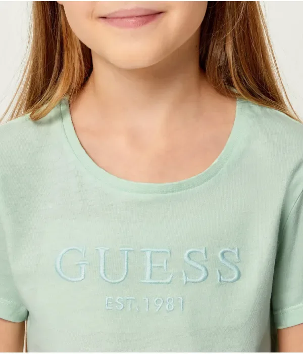 Футболка cropped fit Guess, фисташковый — фото 4