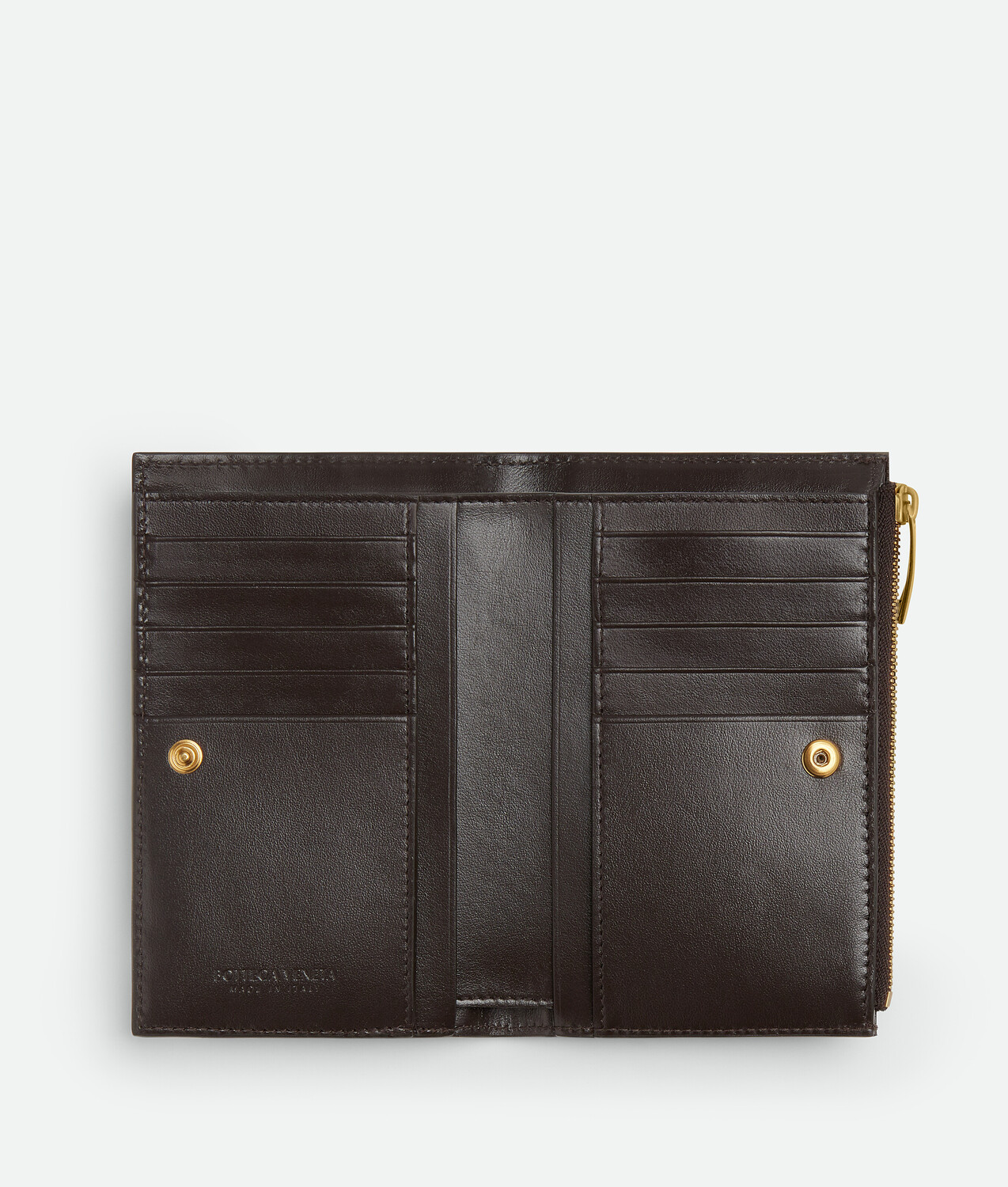 Intrecciato medium bi-fold wallet BOTTEGA VENETA, фондан — фото 2