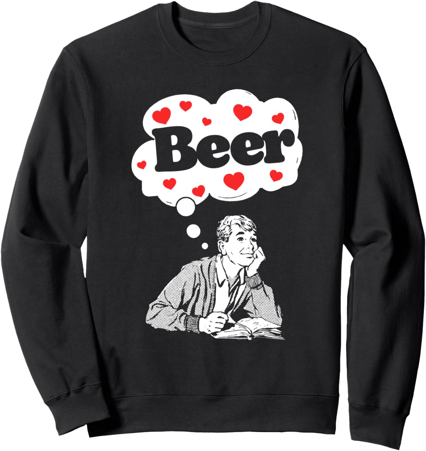 

Забавная винтажная толстовка с надписью «Мечтаю о пиве» The Thrillmatic, черный