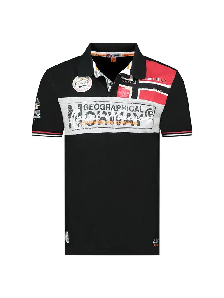 Поло детское хлопковое, Geographical Norway, черный