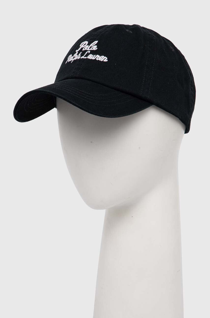 

Хлопковая бейсболка Polo Ralph Lauren, черный