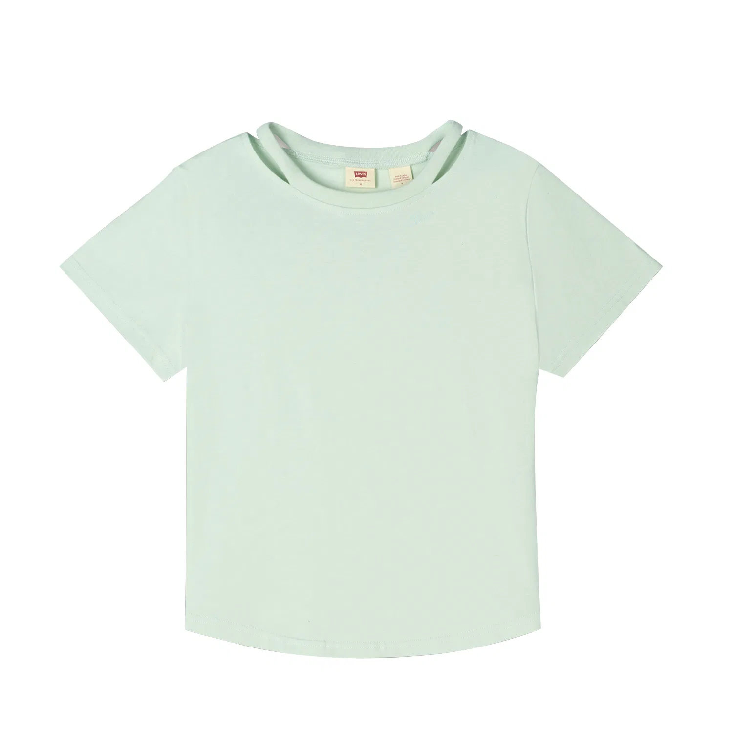 Футболка женская Light Green, с круглым вырезом, тонкая, прямой крой Levis