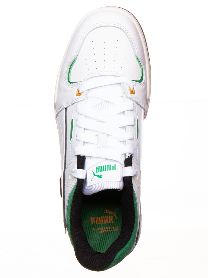 Низкие кроссовки Puma, белый/зеленый/черный — фото 4