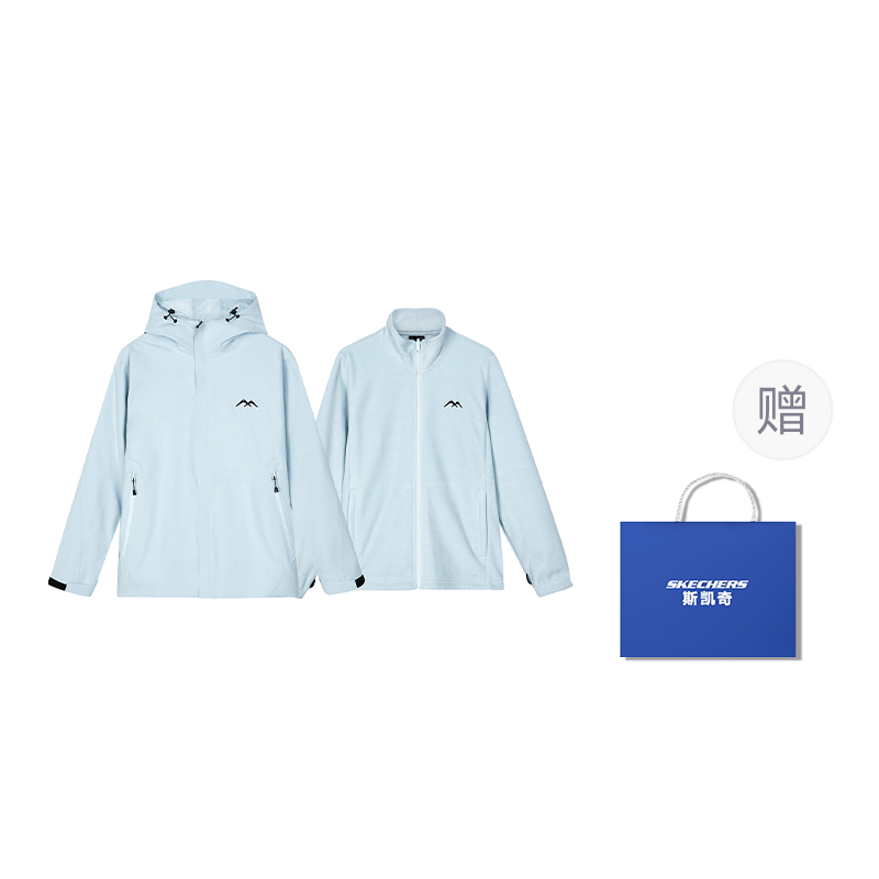 

Skechers Ветровка женская Небесно-голубая, Far Sky Blue-Shopping Bag Included