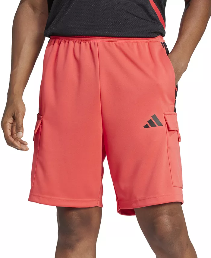 

Мужские карго-шорты Tiro 9" с тремя полосками adidas, красный