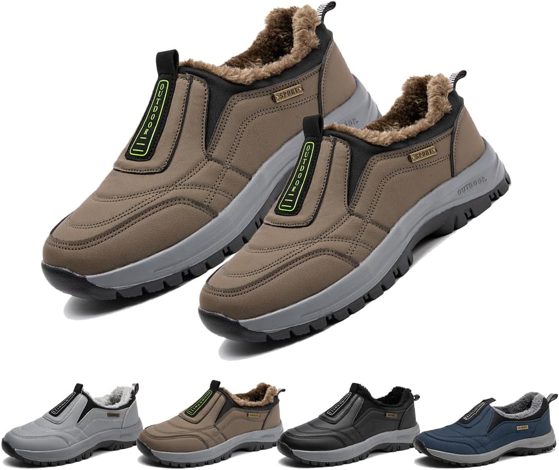 

Ортопедические походные прогулочные туфли для мужчин, легкие слипоны, прочная обувь для всех типов местности, повседневная обувь для мужчин Generic, коричневый