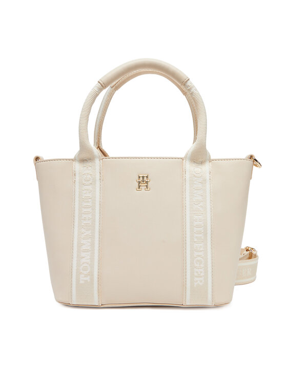 

Сумочка Th Logotape Mini Tote AW0AW17201 Tommy Hilfiger, экрю