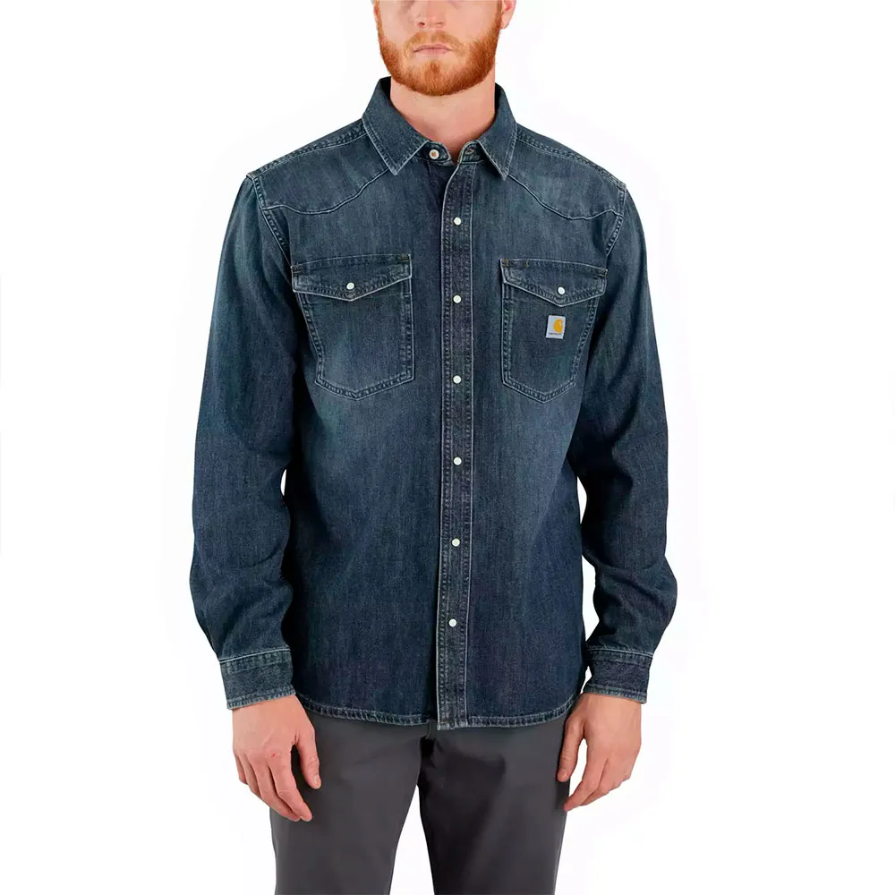 

Рубашка Carhartt Denim Snap Front, синий