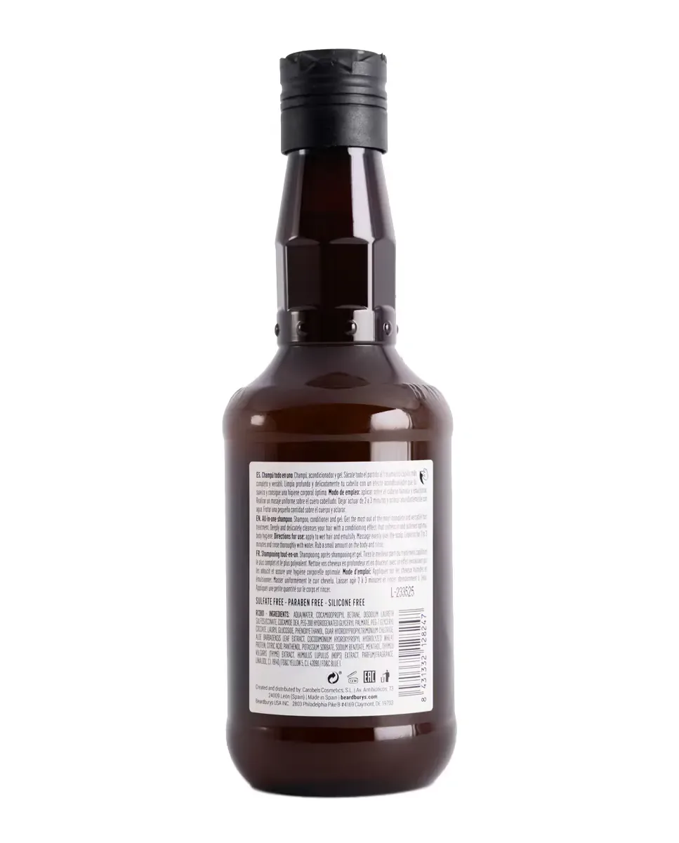 Гель для душа, шампунь и кондиционер All in One 250 мл Beardburys Essentials — фото 2