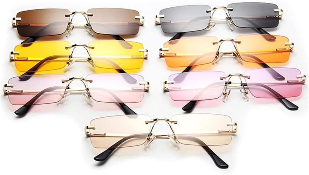 

Солнцезащитные очки UV400 с безободковой оправой и прозрачными линзами цвета «океан» для женщин и мужчин, для бега и занятий спортом на открытом воздухе UYPTK, Gray