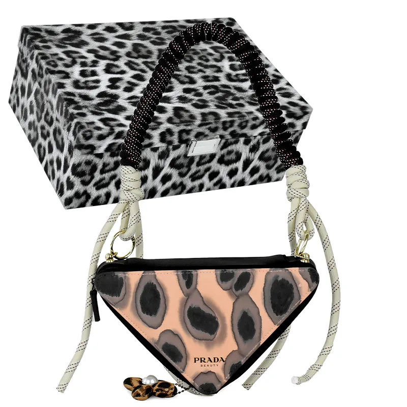 Косметичка женская PRADA, Flower Pendant Panther Print Gift Box