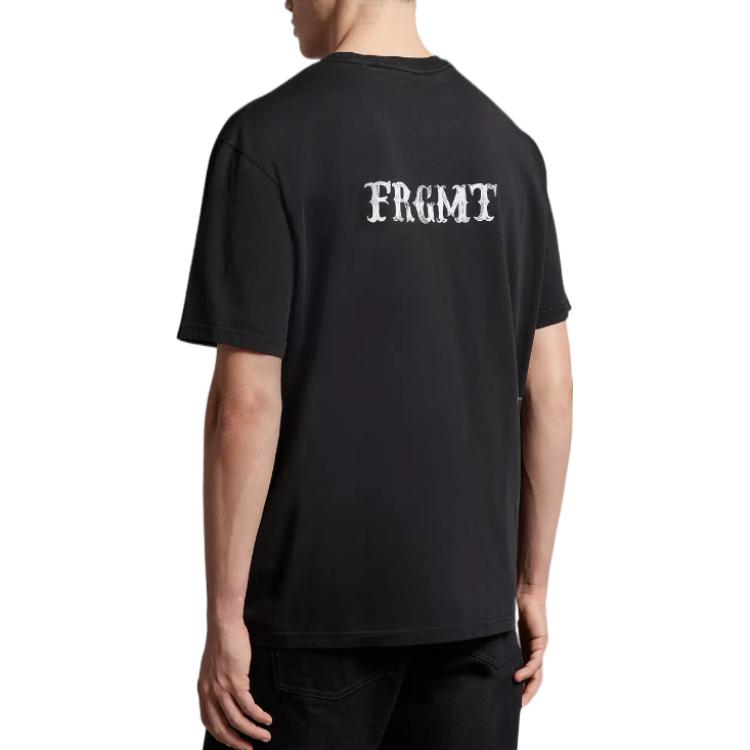 Футболка Hiroshi Fujiwara X Fragment Logo Moncler, черная — фото 3