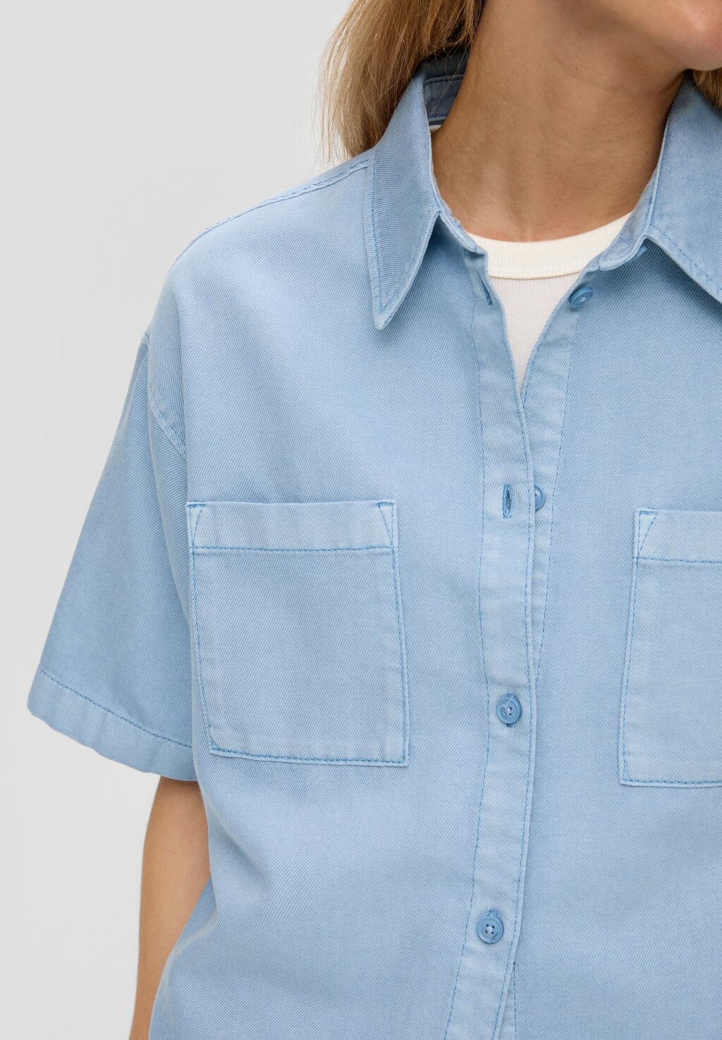 

Блузка на пуговицах s.Oliver, цвет Stone Blue Denim